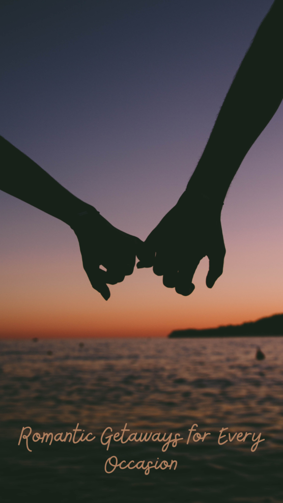 Couple holding hands - A symbol of love and connection during a romantic getaway.